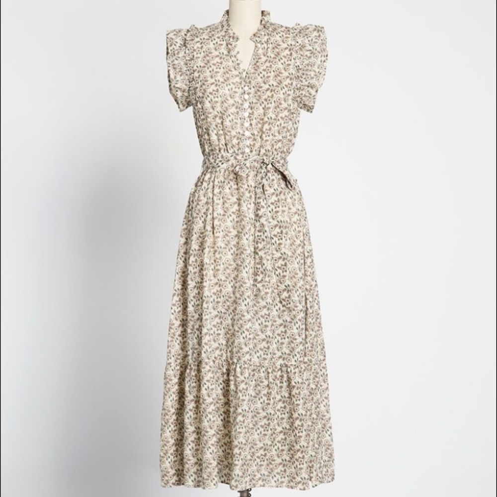 Modcloth ‘A woven invitation’ midi dress, size M
